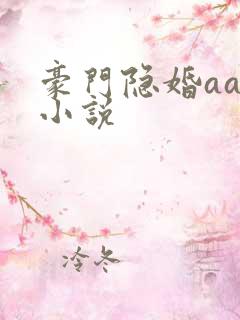 豪门隐婚aa制小说