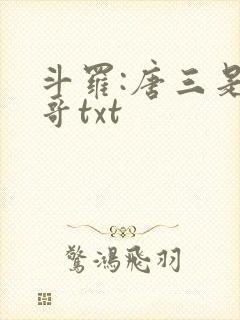 斗罗:唐三是我哥txt