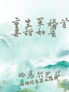 重生军婚首长宠妻甜如蜜