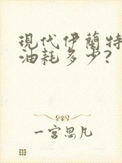 现代伊兰特市区油耗多少?