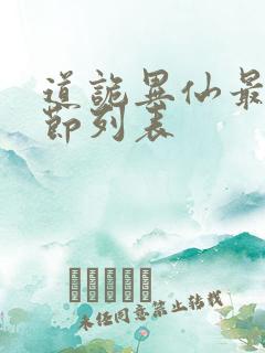 道诡异仙最新章节列表