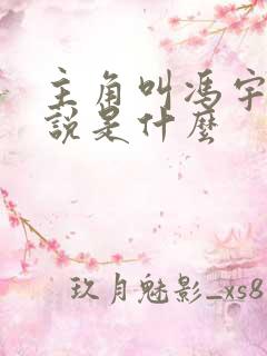 主角叫冯宇的小说是什么