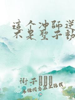 这个冲师逆徒才不是圣子动漫免费观看