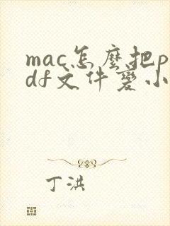 mac怎么把pdf文件变小