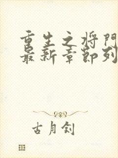 重生之将门毒后最新章节列表