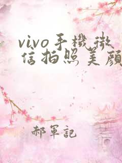 vivo手机微信拍照美颜在哪里开启