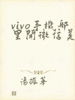 vivo手机哪里开微信美颜
