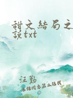 甜文结局之后小说txt