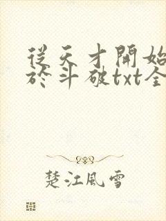 从天才开始无敌于斗破txt全集免费下载