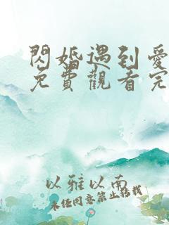 闪婚遇到爱全集免费观看完整版