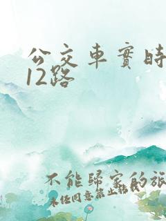 公交车实时查询12路