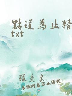 点道为止精校版txt