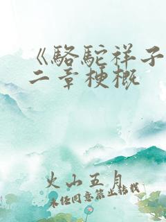 《骆驼祥子》第二章梗概
