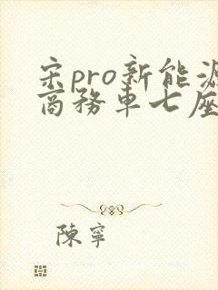 宋pro新能源商务车七座价格