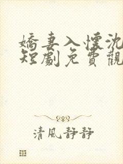 娇妻入怀沈先生短剧免费观看全集