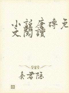 小说唐砖免费全文阅读