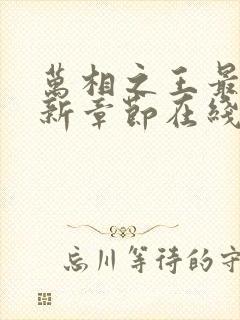 万相之王最新更新章节在线阅读