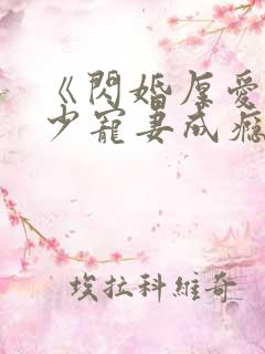 《闪婚厚爱:墨少宠妻成瘾》