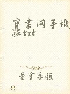 宝书网手机电子版txt