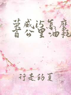 荣威i5怎么看百公里油耗