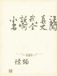 小说我真没想出名啊全文阅读