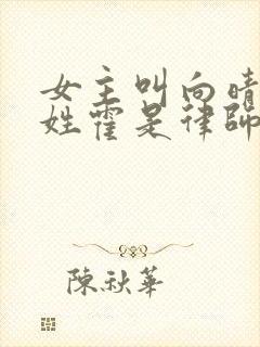 女主叫向晴男主姓霍是律师的小说