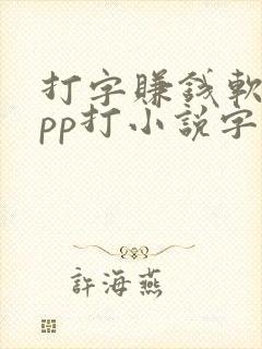 打字赚钱软件app打小说字赚钱