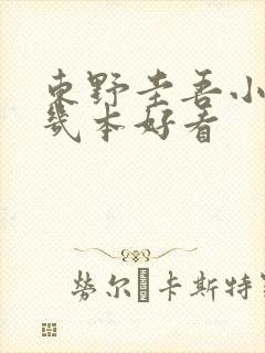 东野圭吾小说哪几本好看