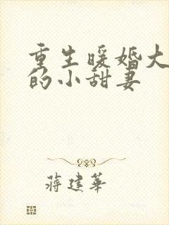 重生暖婚大财阀的小甜妻