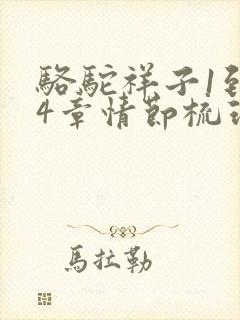 骆驼祥子1到24章情节梳理