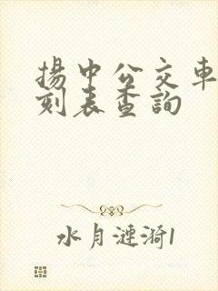 扬中公交车站时刻表查询