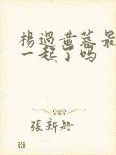 杨过黄蓉最后在一起了吗
