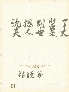 沈总别装了,你夫人也是大佬章节小说