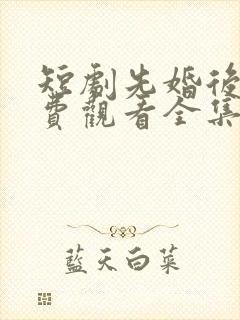 短剧先婚后爱免费观看全集