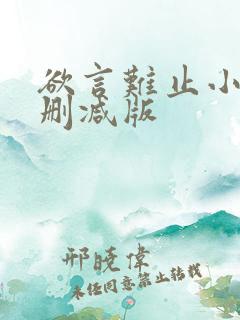 欲言难止小说无删减版
