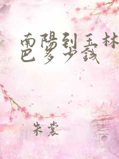 南阳到玉林的大巴多少钱