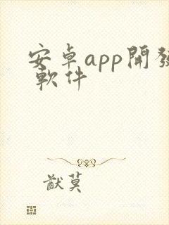 安卓app开发 软件