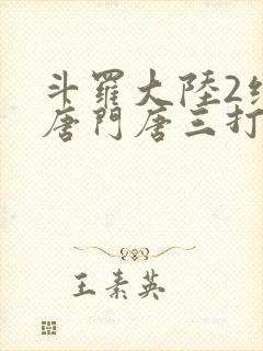 斗罗大陆2绝世唐门唐三打霍雨浩