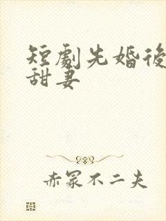 短剧先婚后爱小甜妻