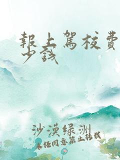 报上驾校费用多少钱