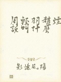 周轻羽赵烟芸小说叫什么