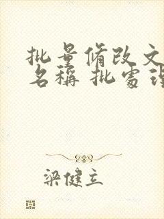 批量修改文件夹名称 批处理