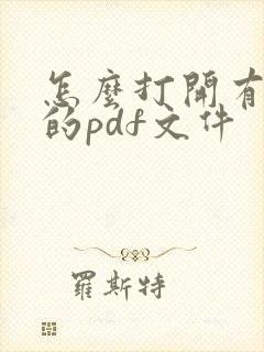 怎么打开有密码的pdf文件