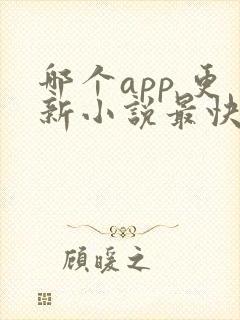 哪个app 更新小说最快