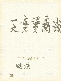 一夜温柔小可全文免费阅读