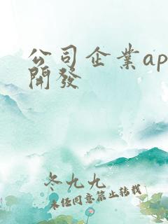 公司企业app开发