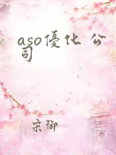 aso优化 公司