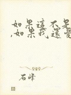 如果这不是结局,如果我还爱你