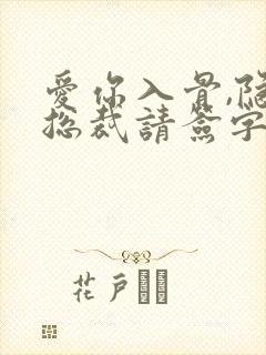 爱你入骨,隐婚总裁请签字