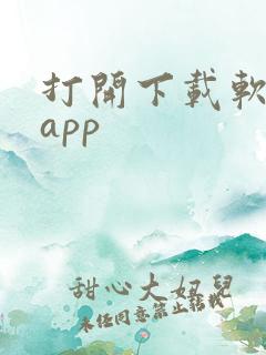 打开下载软件的app